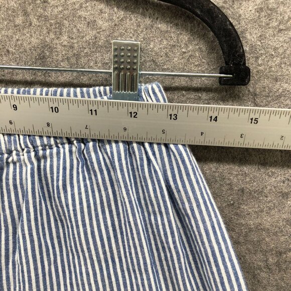 Muji Pajama Pants Womens S Blue White Striped Cotton - Picture 6 of 8